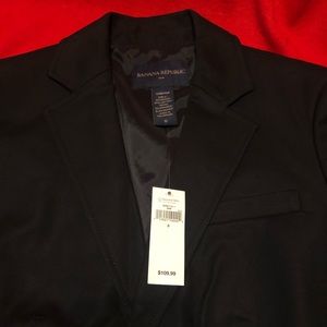 Brand new long and lean -fit solid velvet jacket